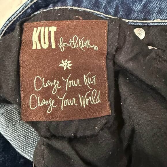 KUT From The Kloth Raw Hem Straight Denim Jeans Women’s 6 Dark Blue Wash Casual - Picture 10 of 10